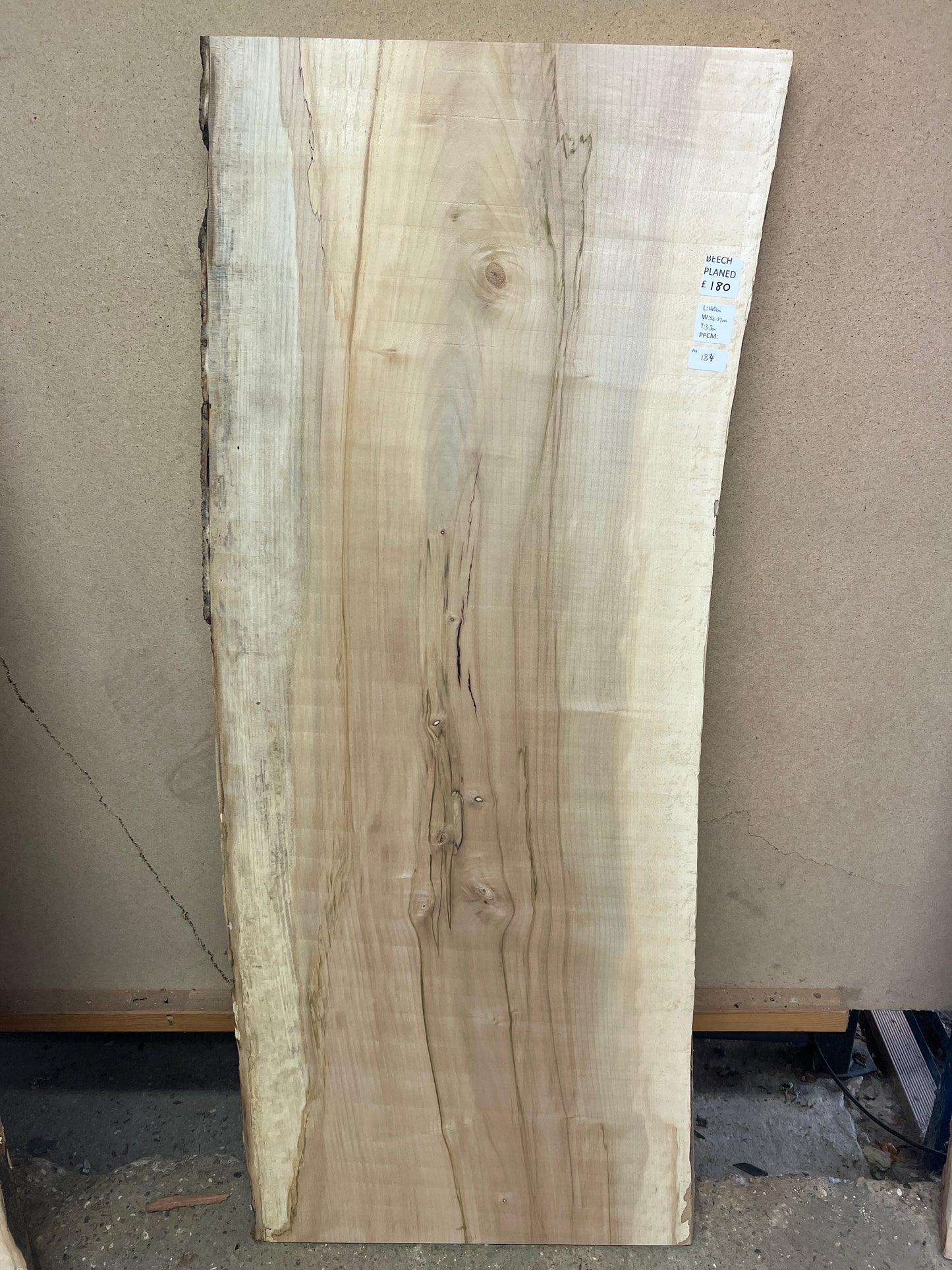 Beech No 184 - 1400x540-570x35mm Planed