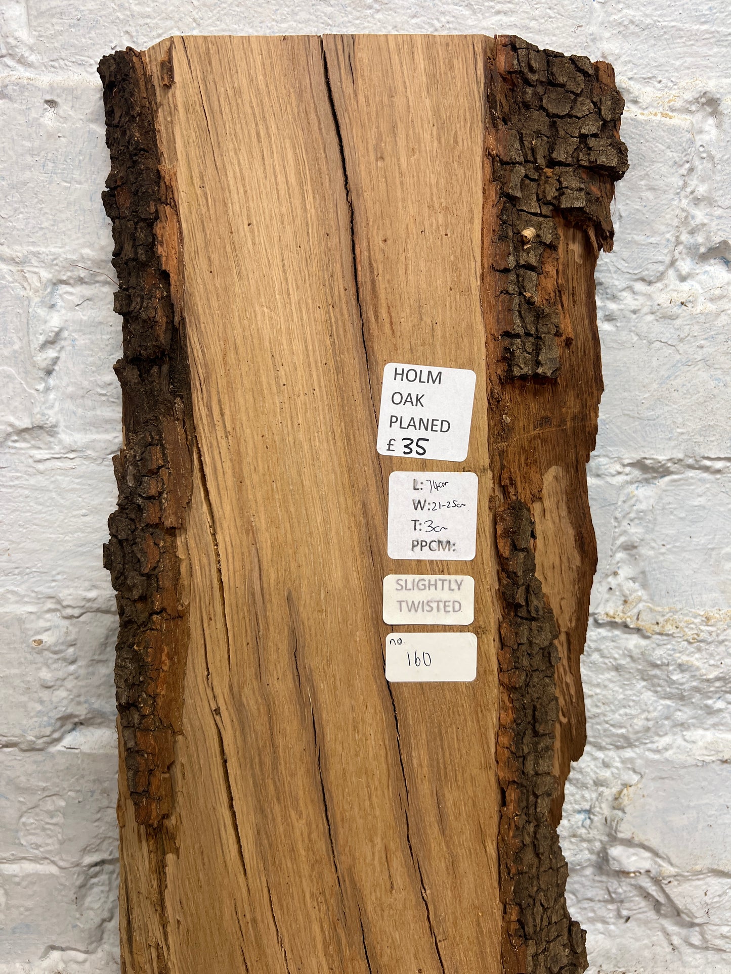 Holm Oak No 160 - 740x210-250x30mm Planed