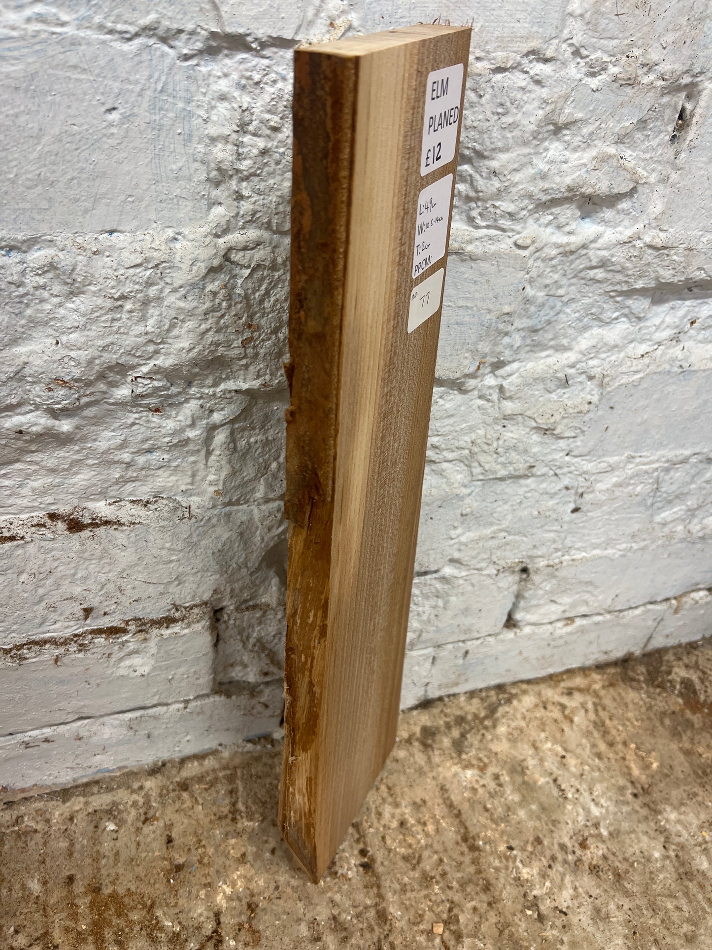 Elm No 77 - 490x105-140x20mm Planed