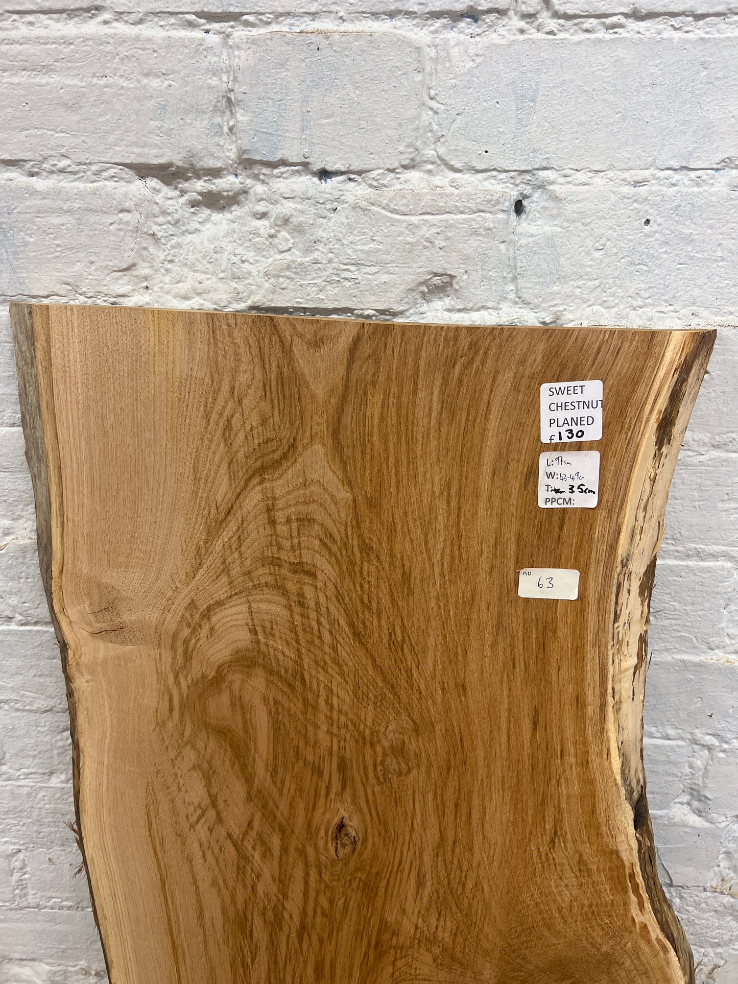 Sweet Chestnut No 63 - 970x430-490x35mm Planed
