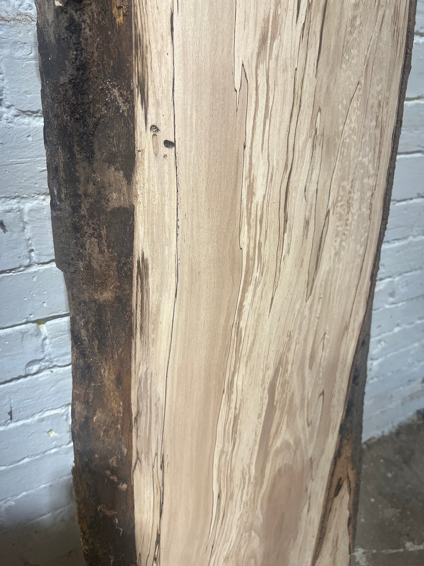 Spalted Beech No 69 - 1420x360-410x43mm Planed