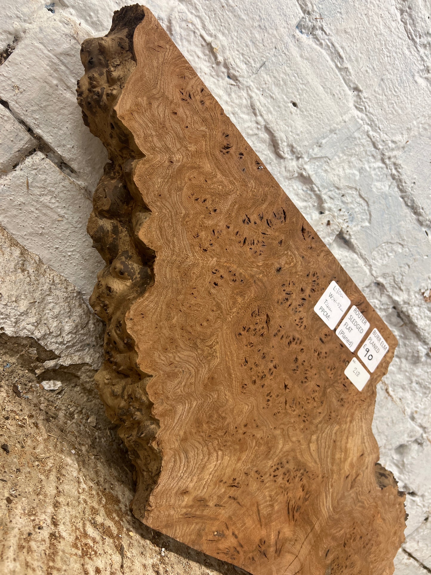 Burr Elm No 218 - 300x410-520x40mm Planed