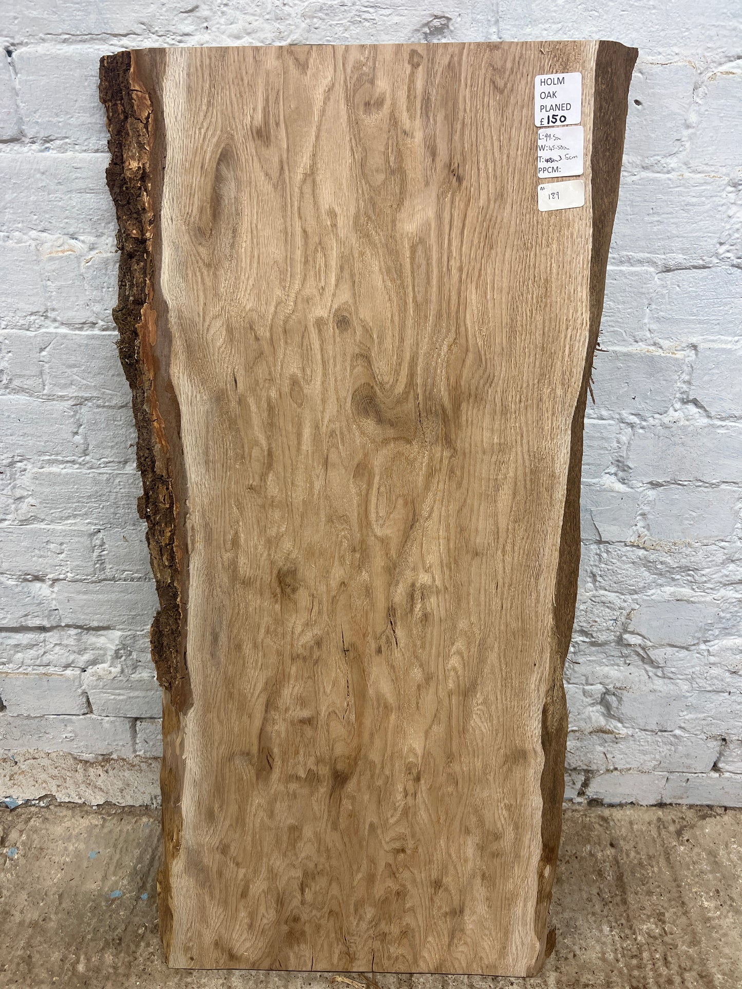 Holm Oak No 189 - 995x450-500x35mm Planed