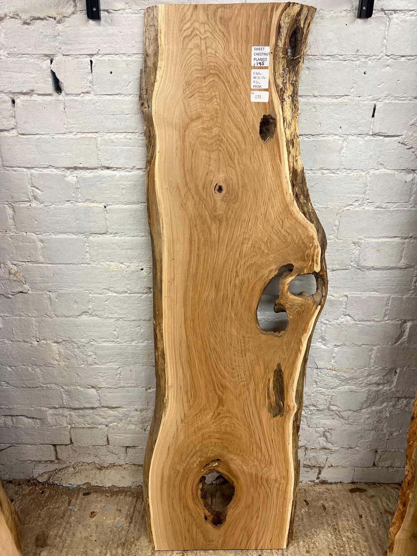 Sweet Chestnut No 233 - 1400x340-450x30mm Planed