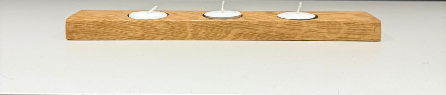 English Oak - 3 tea light holder