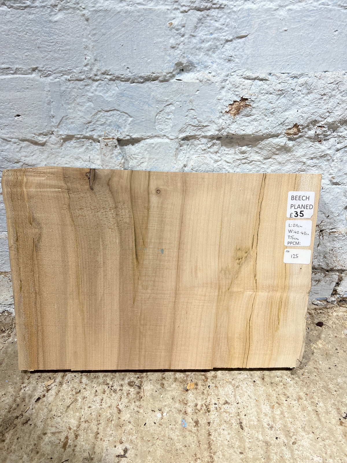 Beech No 125 - 290x420-430x50mm Planed