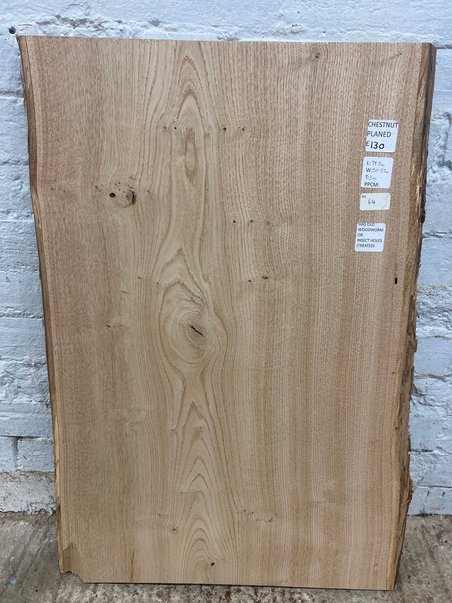 Chestnut No 64 - 795x500-570x30mm Planed