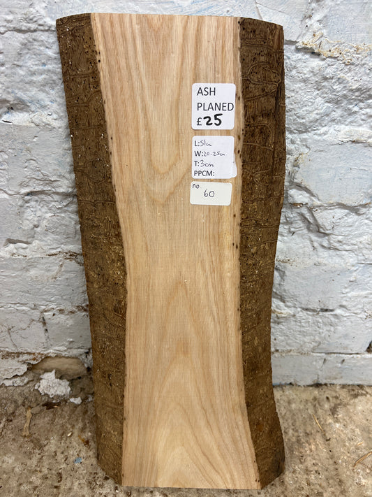 Ash No 60 - 510x200-250x30mm Planed