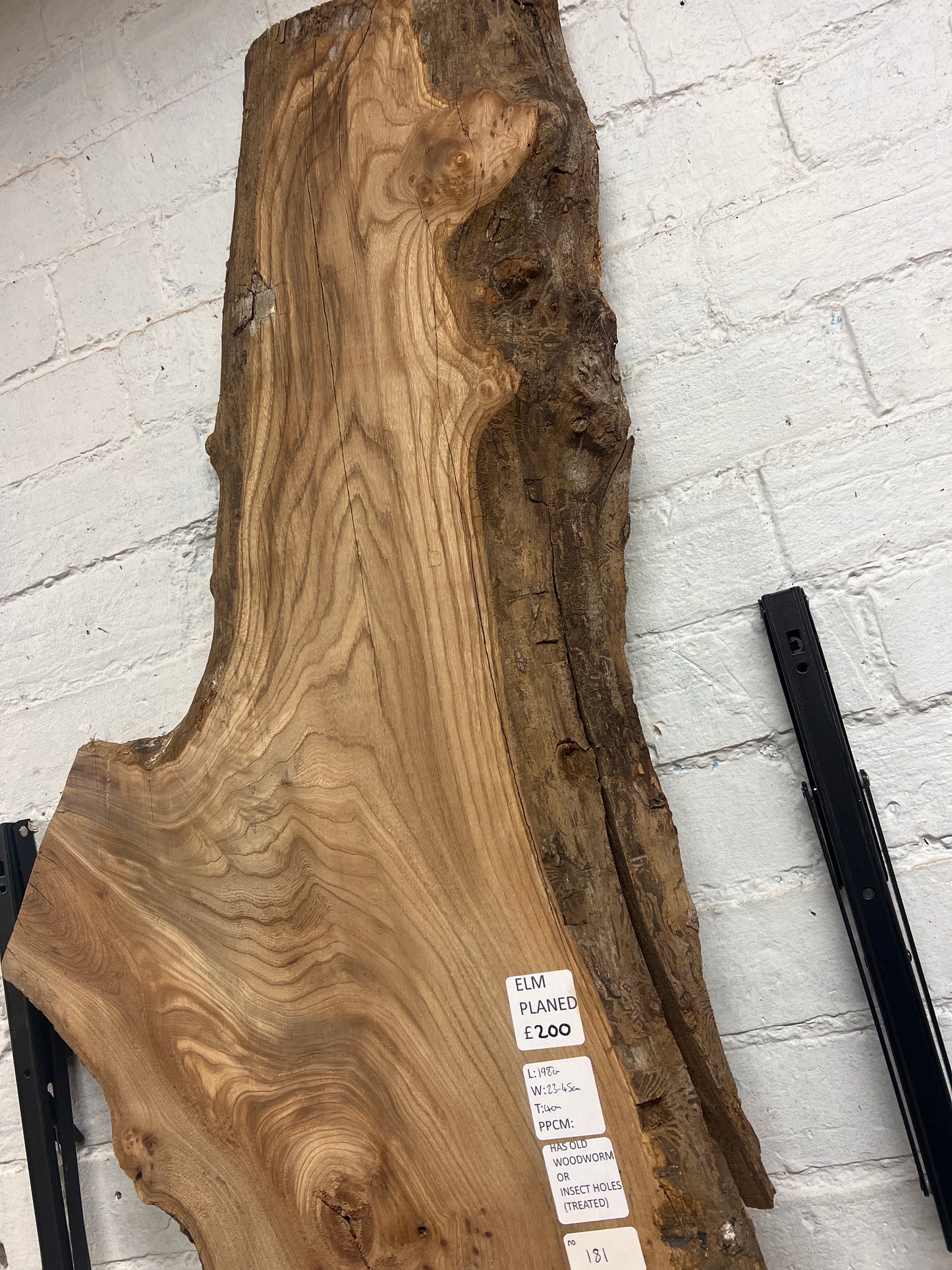 Elm No 181 - 1980x230-450x40mm Planed