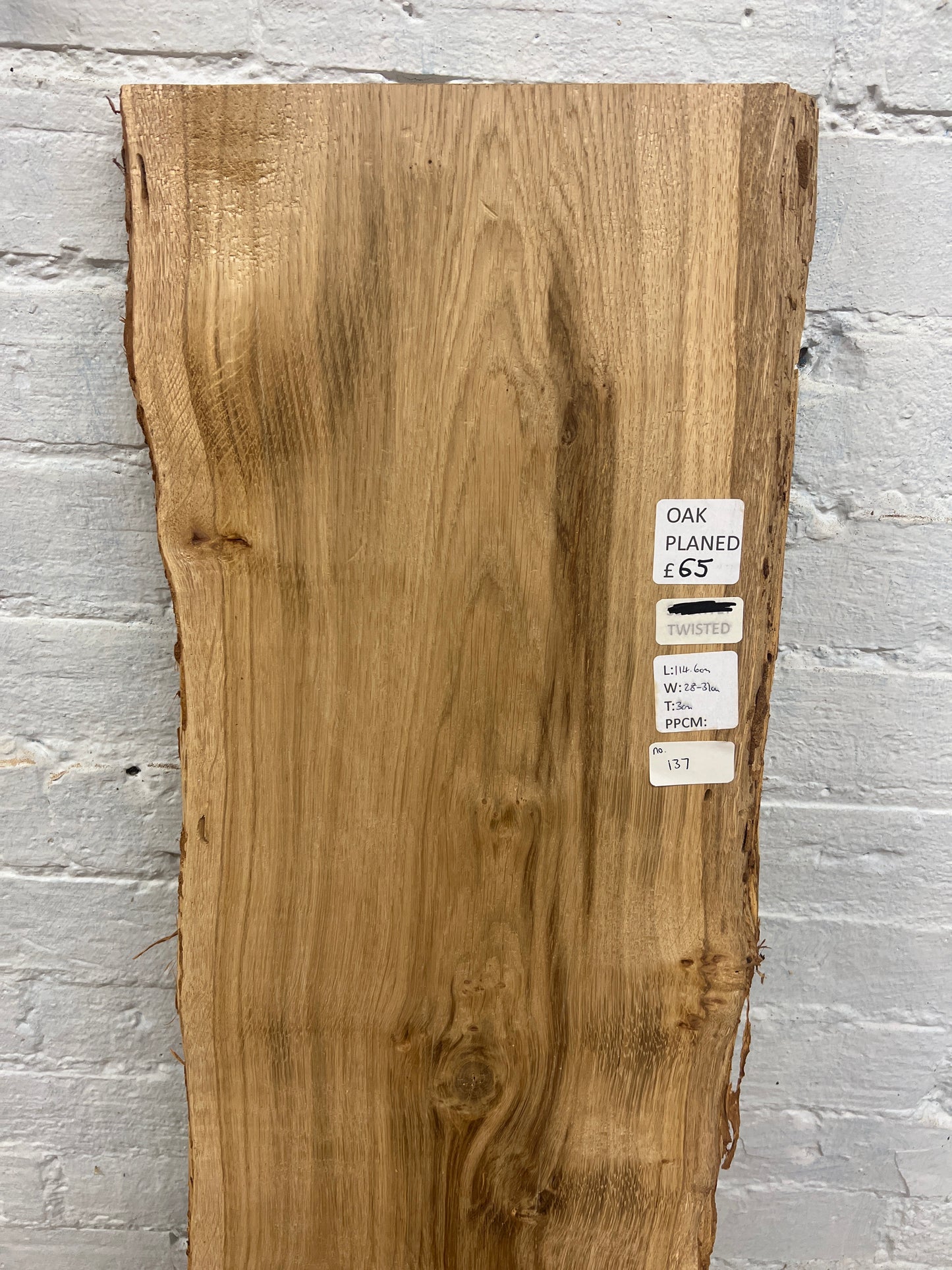 Oak No 137 - 1146x280-310x30mm Planed
