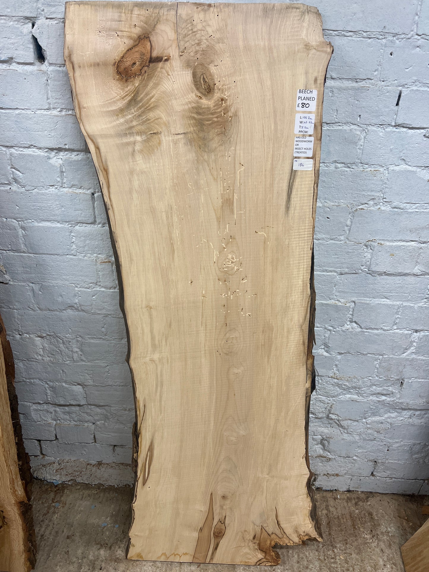 Beech No 186 - 1353x430-530x35mm Planed