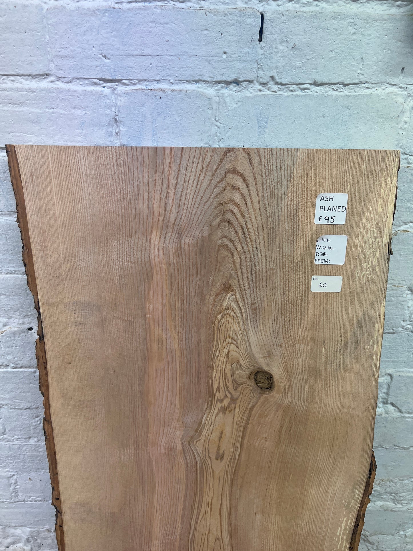 Ash No 60 - 1090x430-460x30mm Planed
