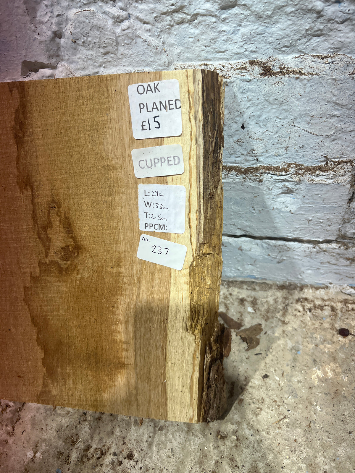 Oak No 237 - 290x330x25mm Planed