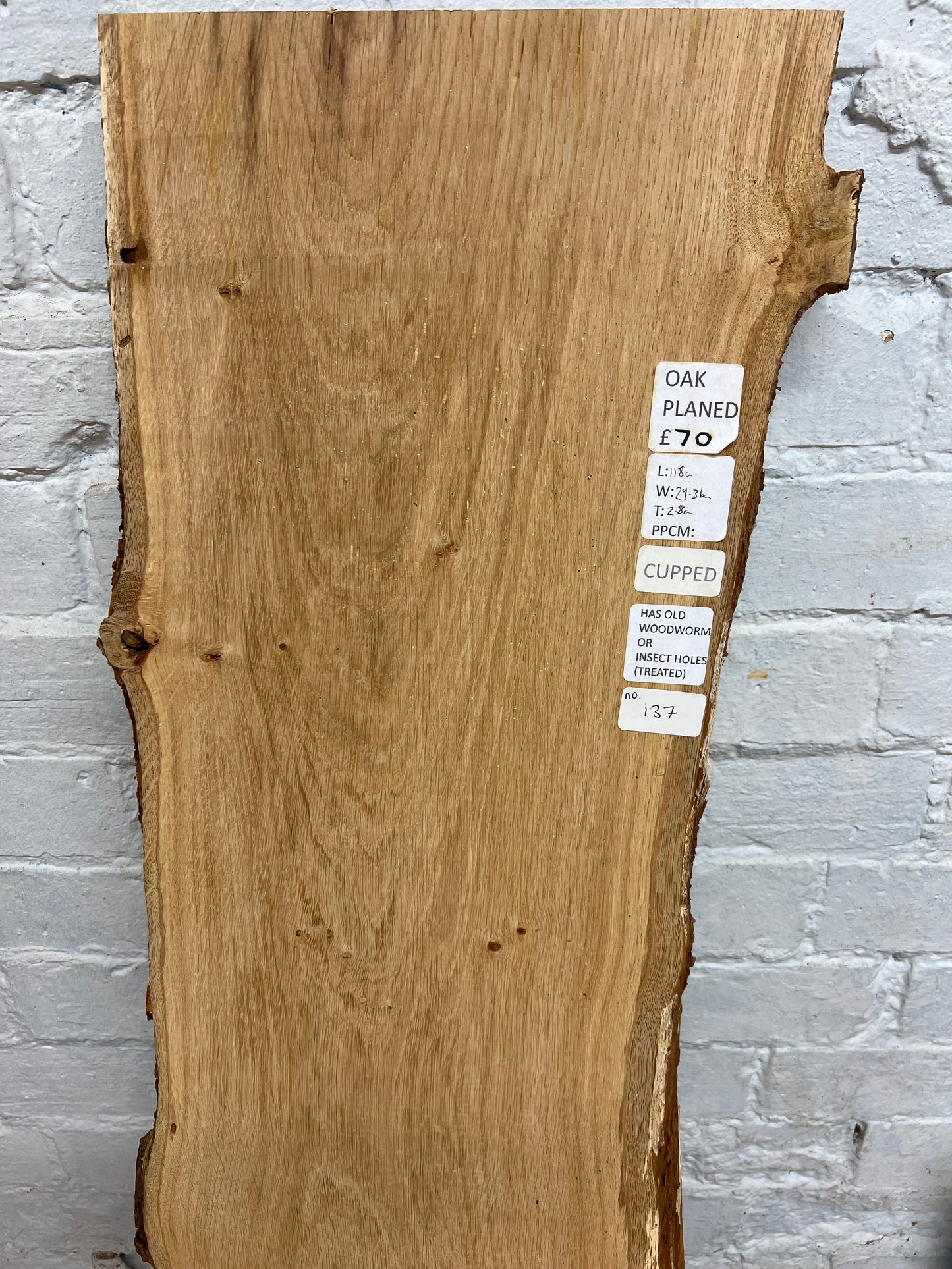 Oak No 137 - 1180x290-360x28mm Planed