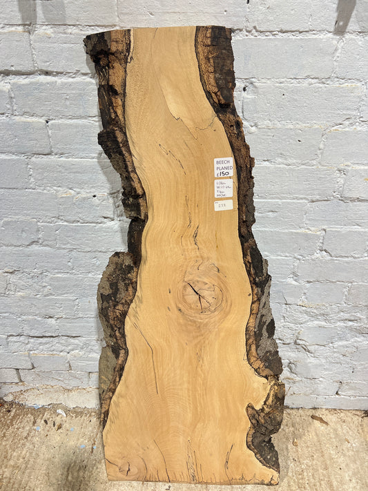 Spalted Beech No 233 - 1160x270-490x40mm Planed