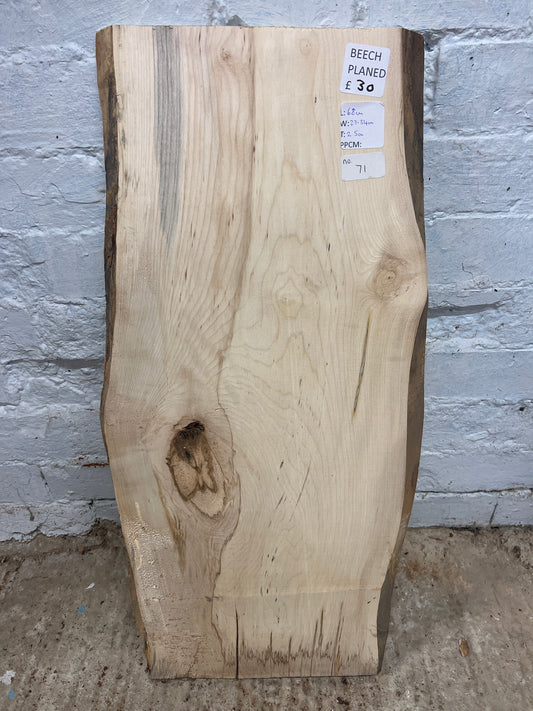 Beech No 71 - 680x270-340x25mm Planed