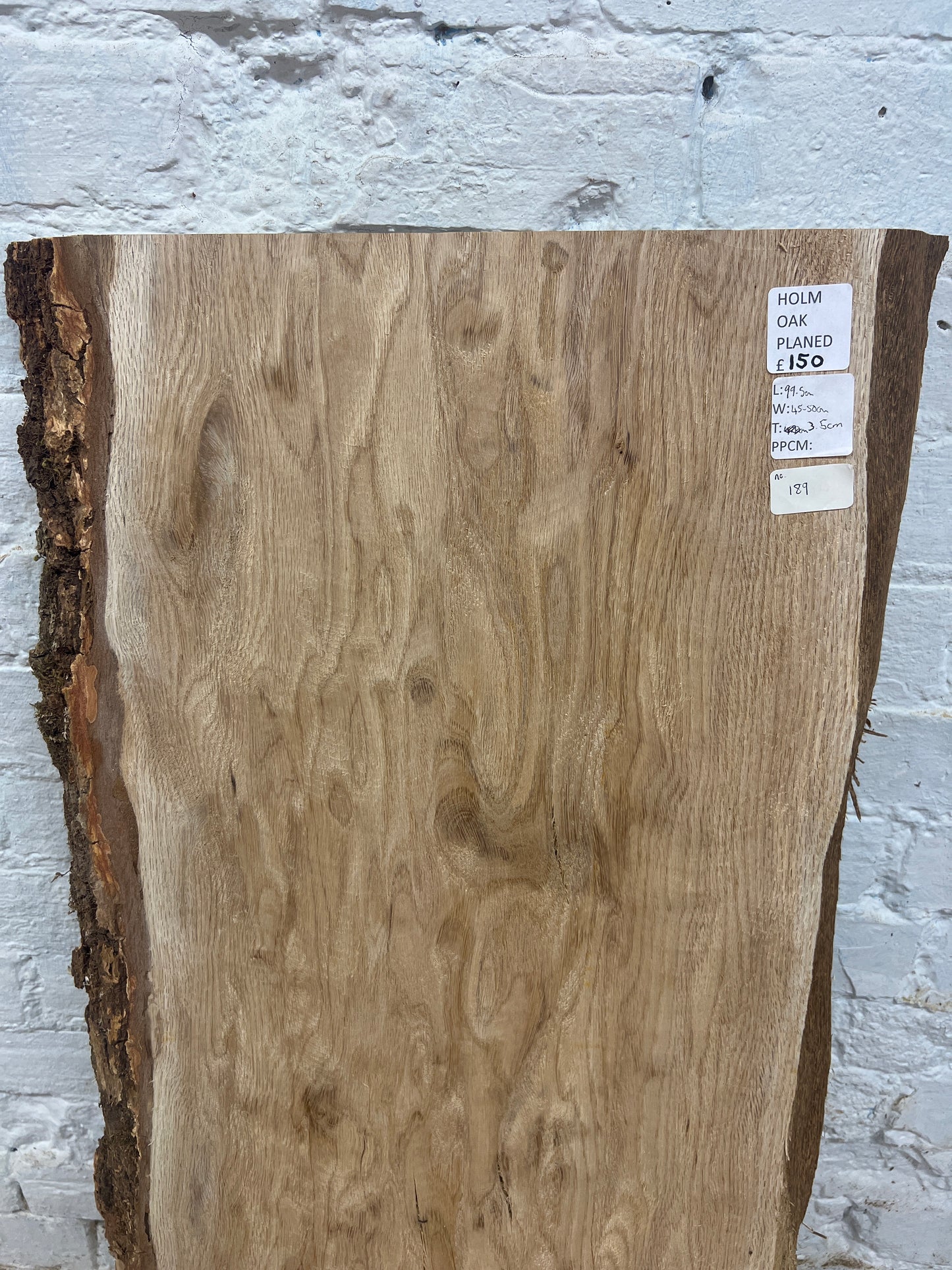Holm Oak No 189 - 995x450-500x35mm Planed