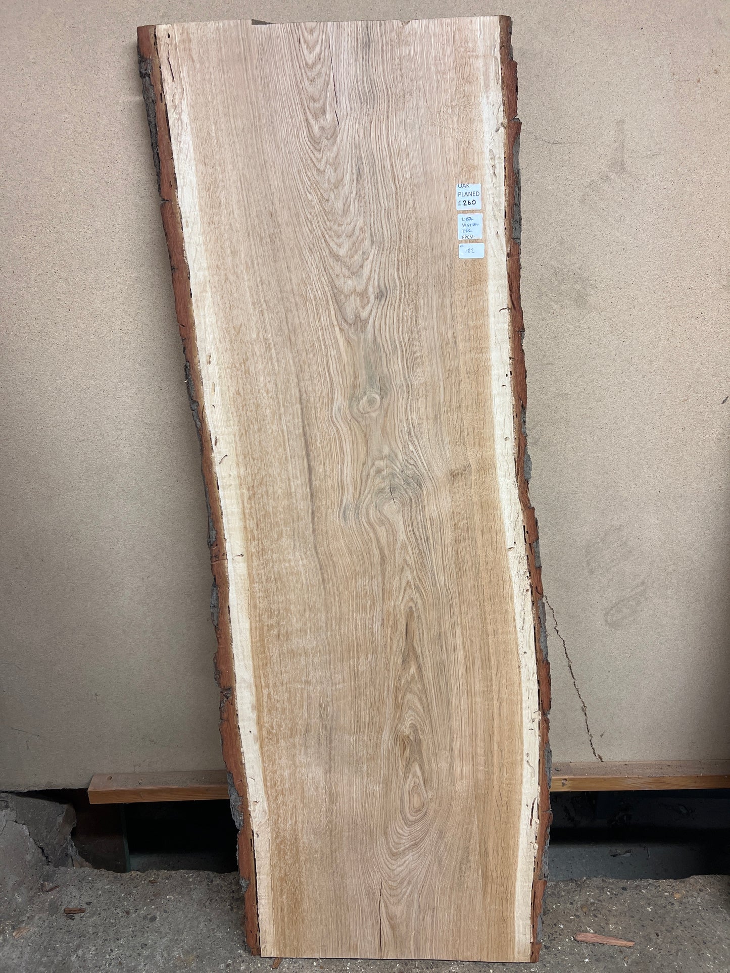 Oak No 182 - 1580x520-550x35mm Planed