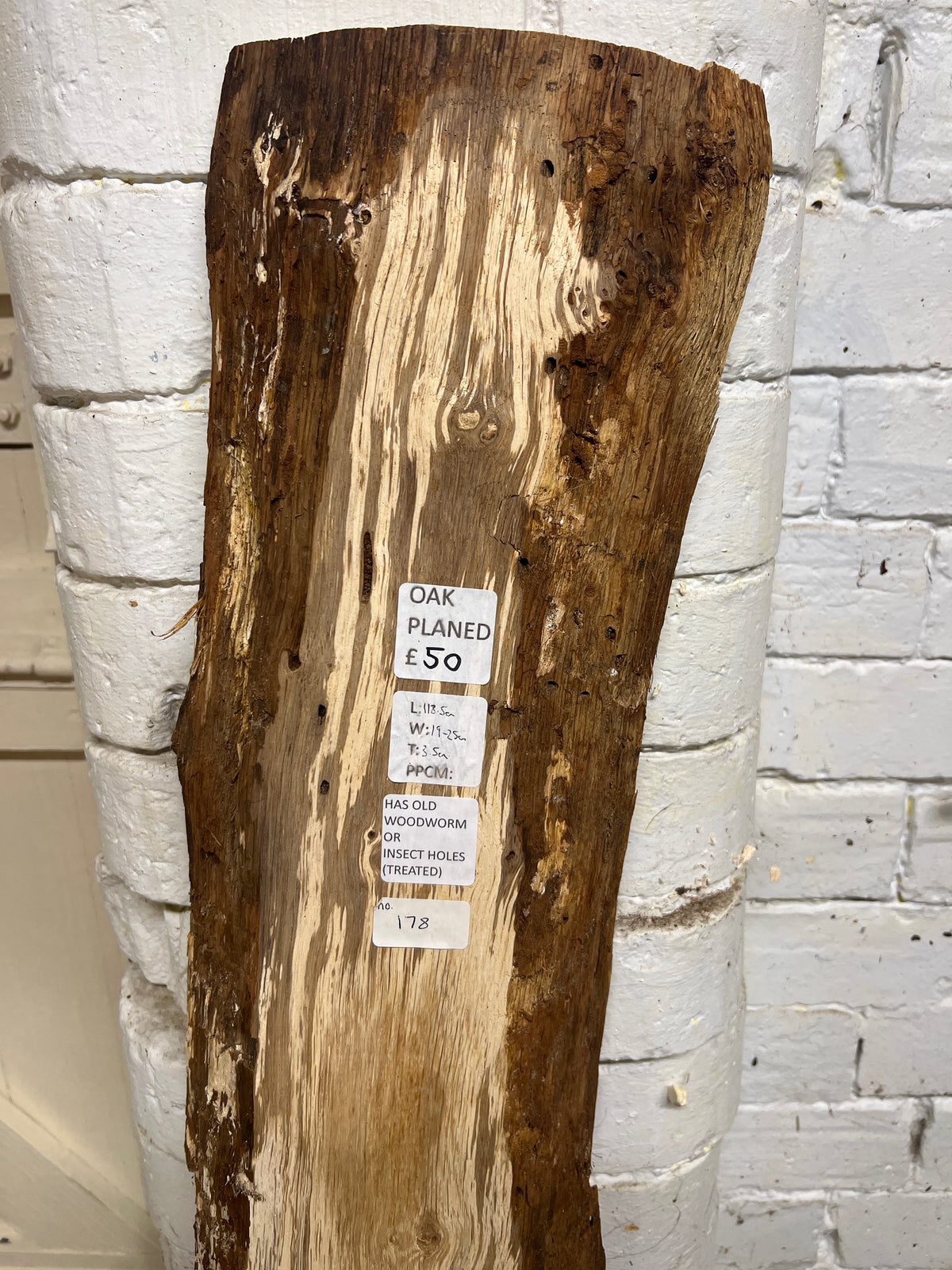 Oak No 178 - 1185x190-250x35mm Planed