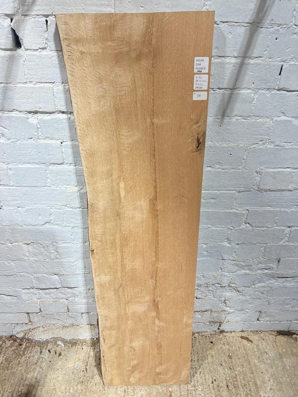 Holm Oak No 38 - 1310x360-385x45mm Planed