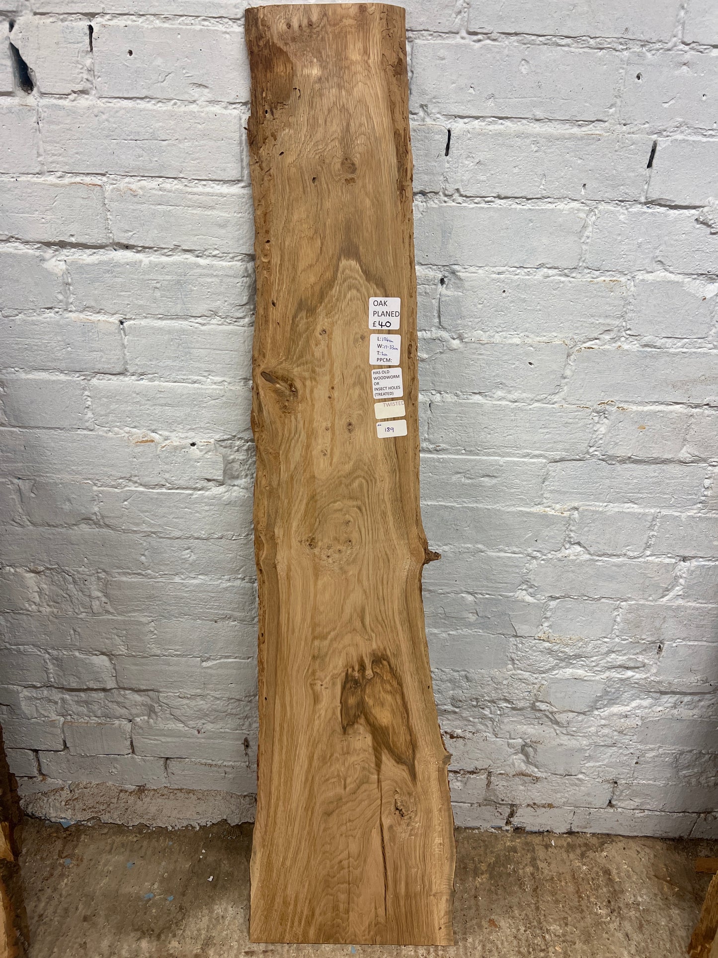 Oak No 189 - 1340x170-330x20mm Planed