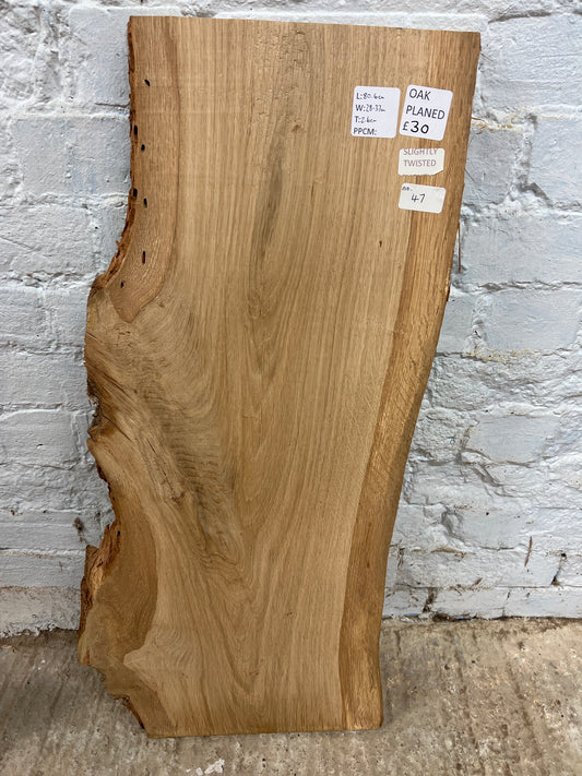 Oak Planed No 47 - 806x280-370x26mm Planed