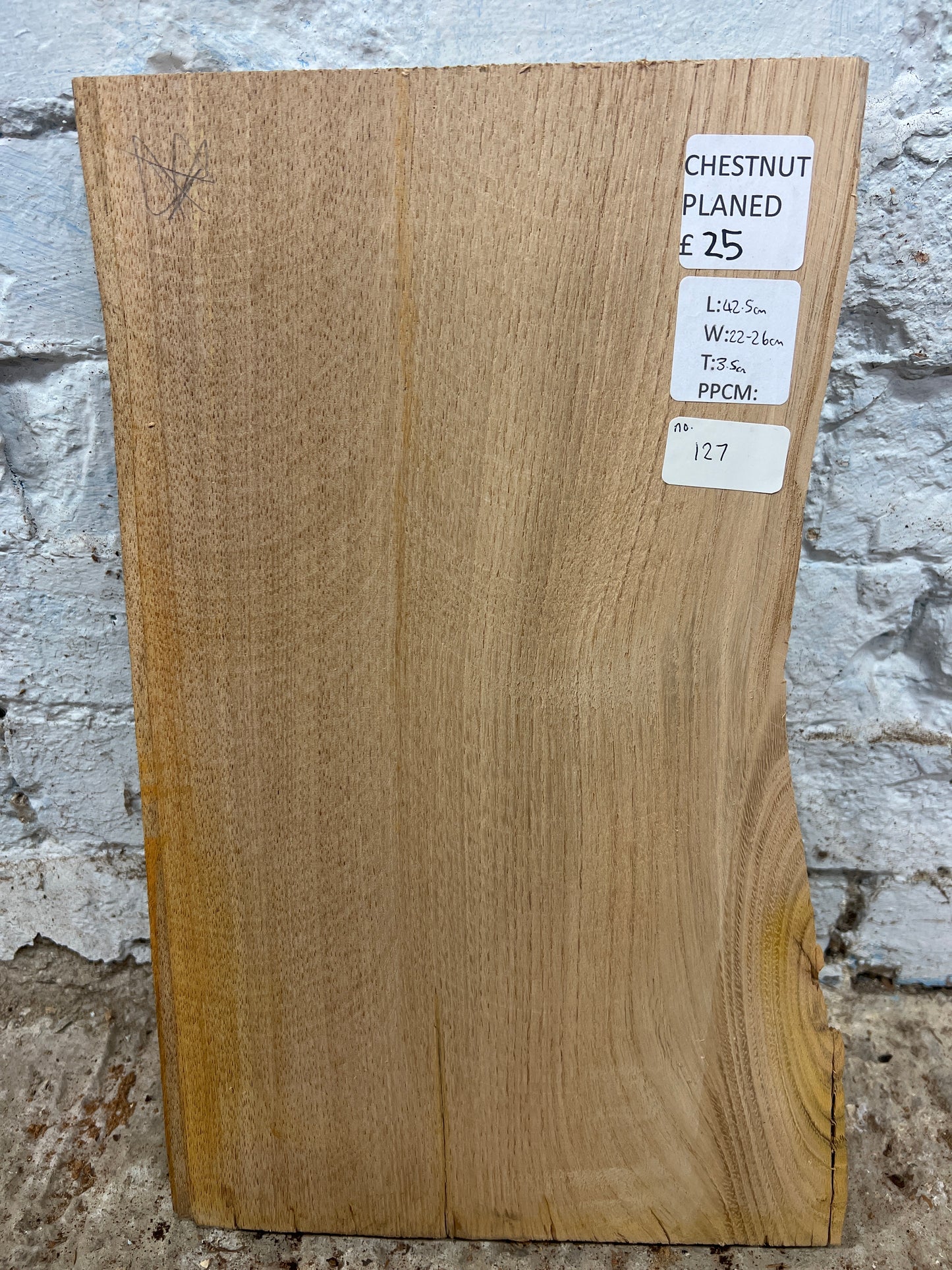 Chestnut No 127 - 425x220-260x35mm Planed