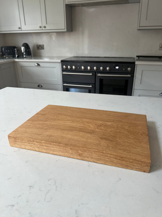 Medium Solid English Oak Hand Made Kitchen Chopping Serving Cheese Board Natural