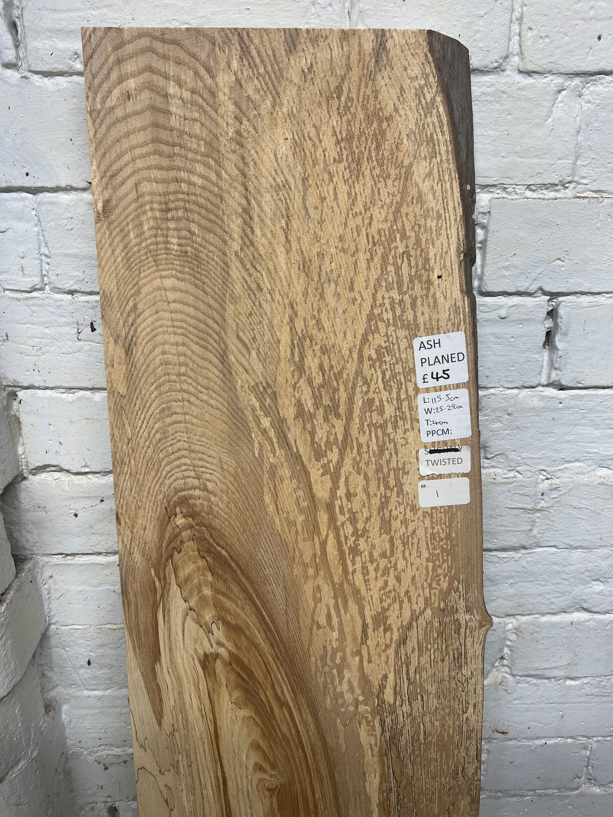 Ash No 1 - 1155x250-290x40mm Planed