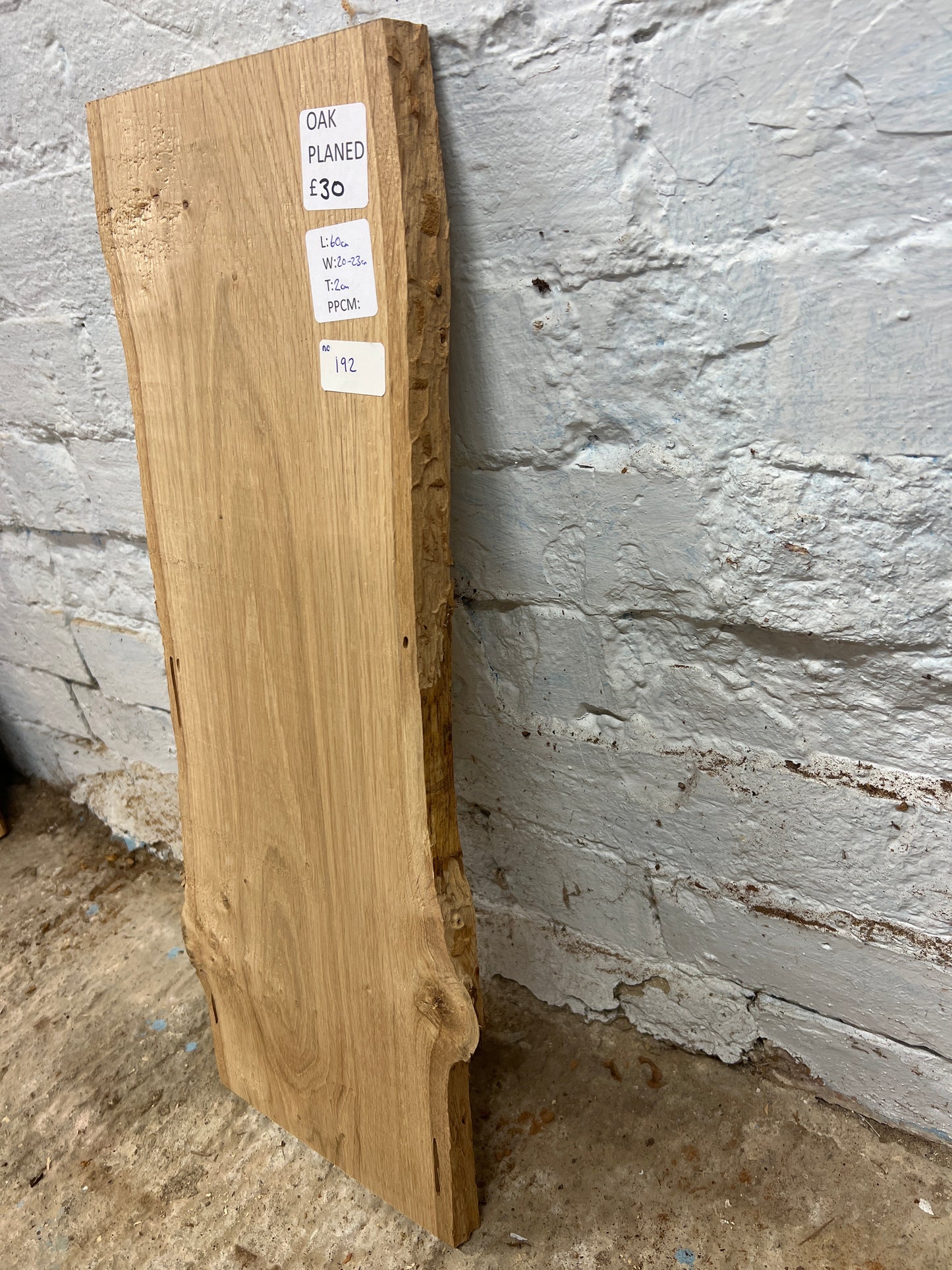 Oak No 192 - 600x200-230x20mm Planed