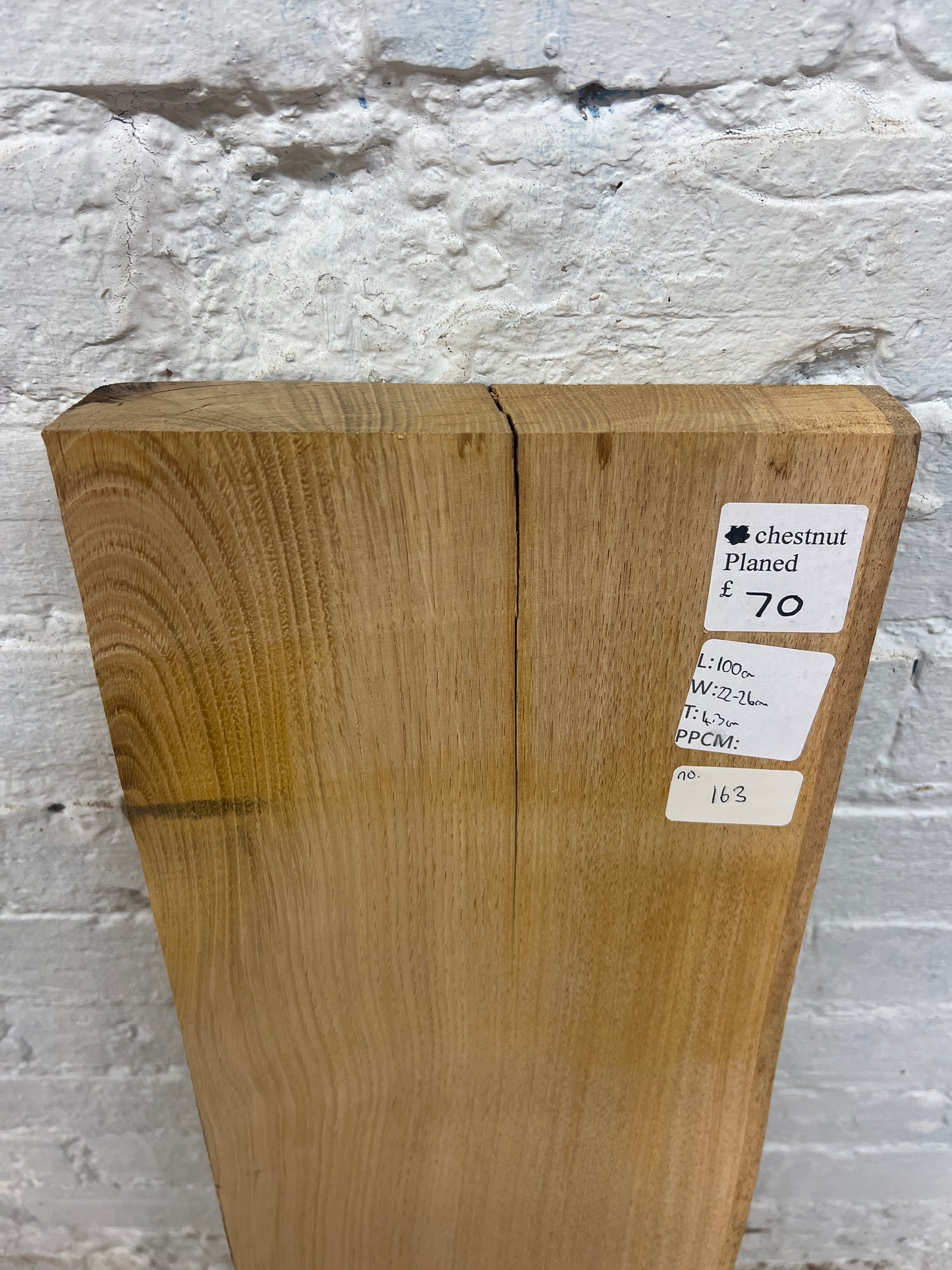 Chestnut No 163 - 1000x220-260x43mm Planed