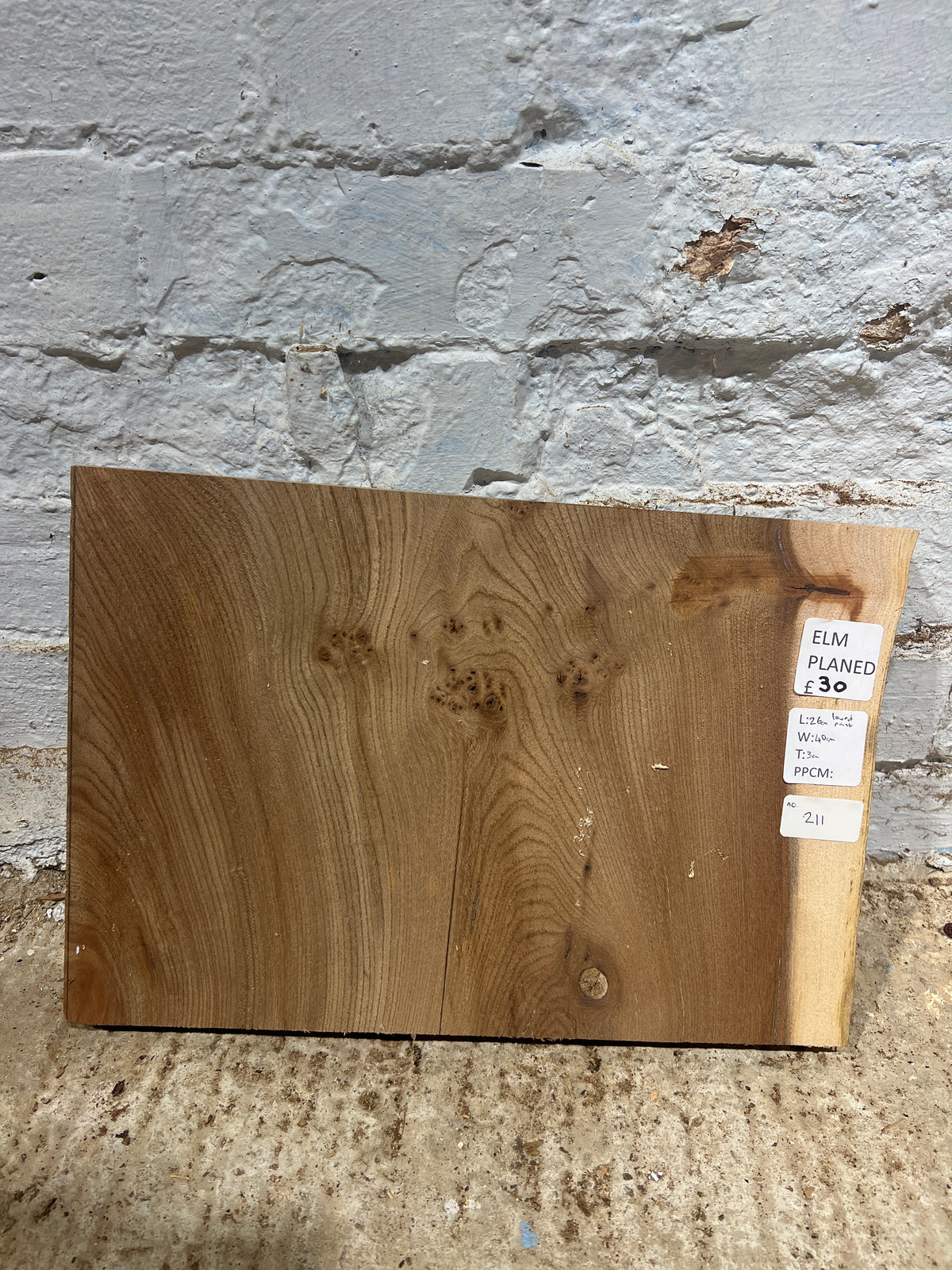 Elm No 211 - 260x400x30mm Planed