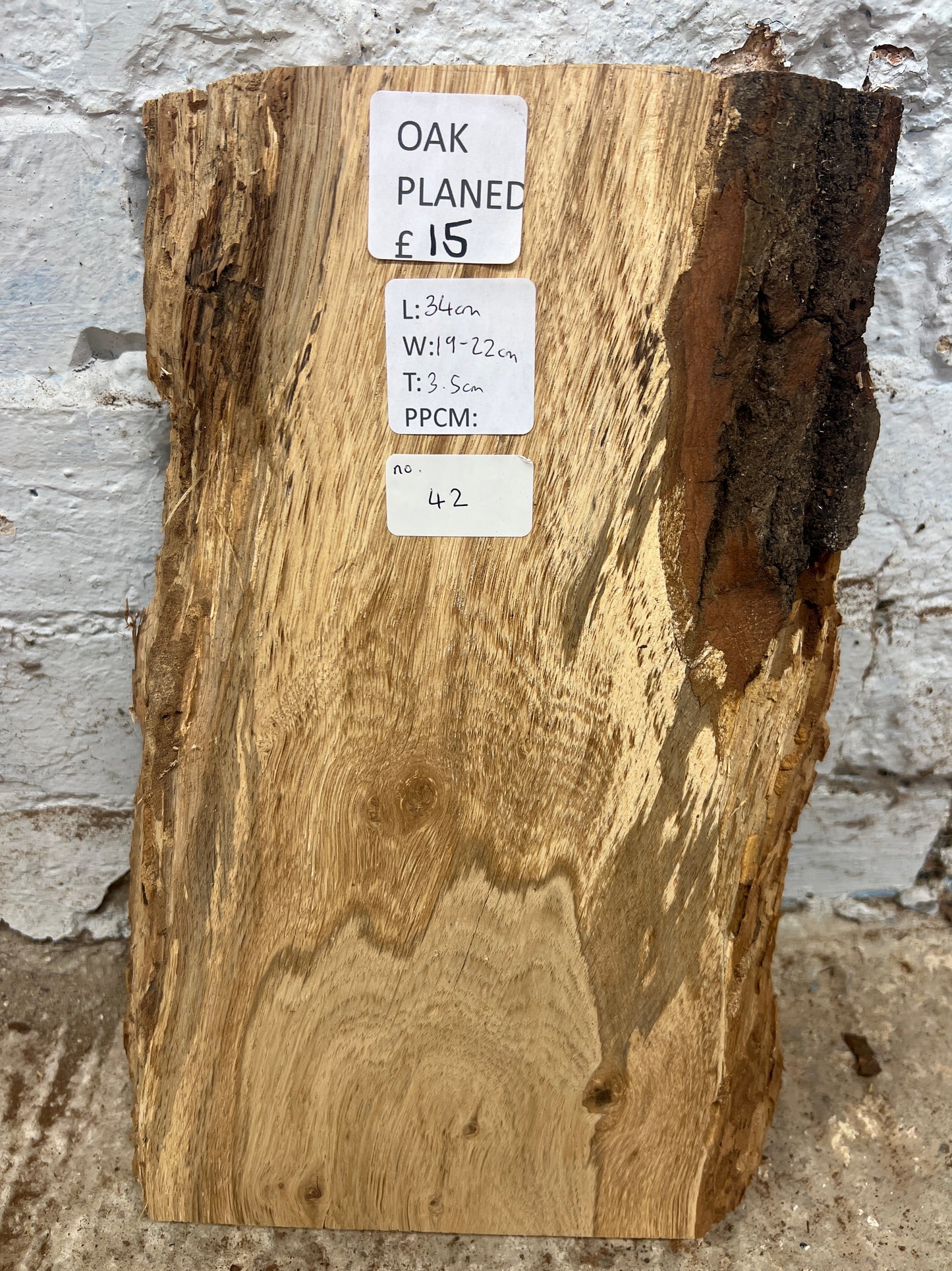 Oak No 42 - 340x190-220x35mm Planed