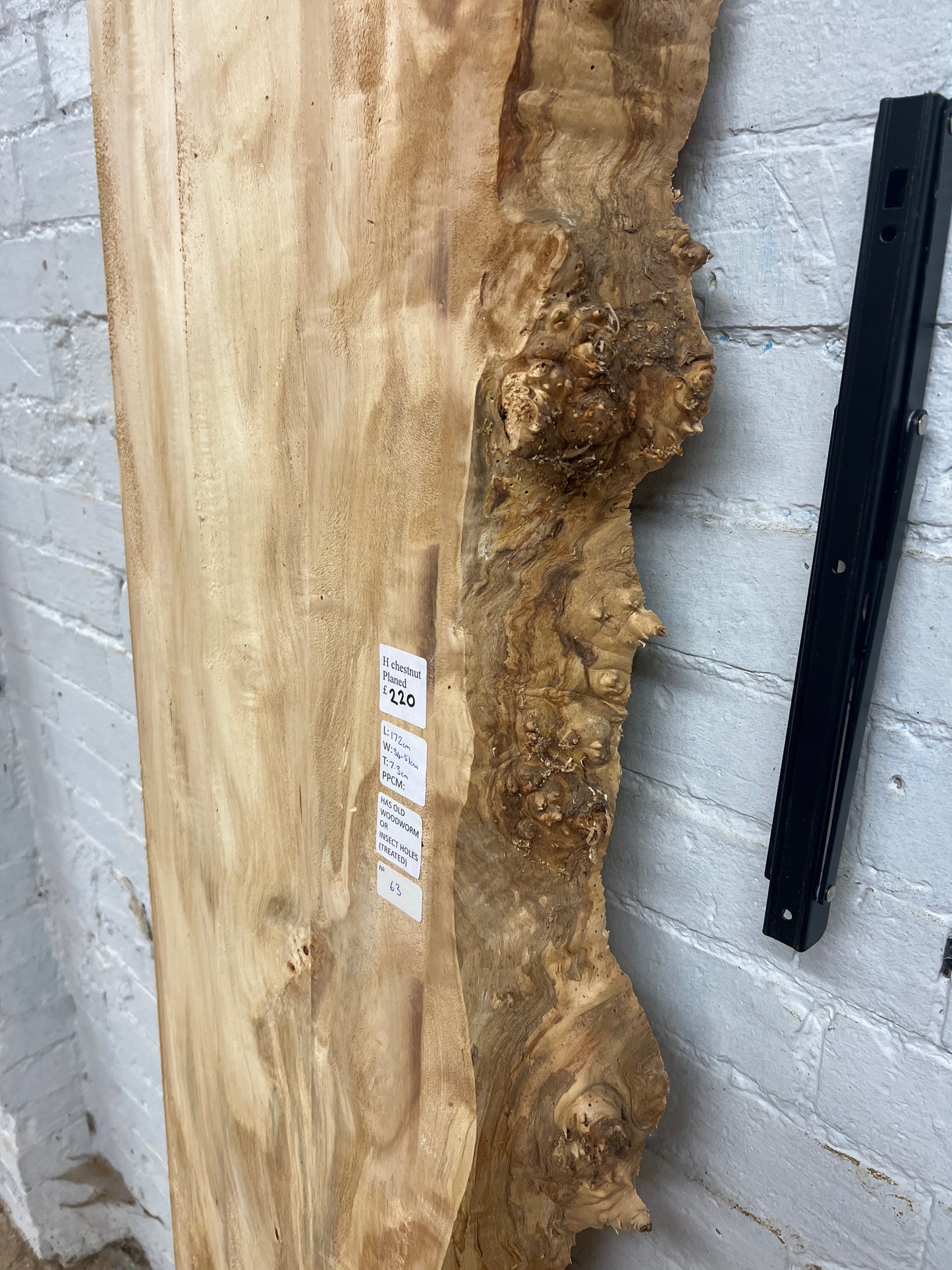 Horse Chestnut No 63 - 1720x340-510x73mm Planed