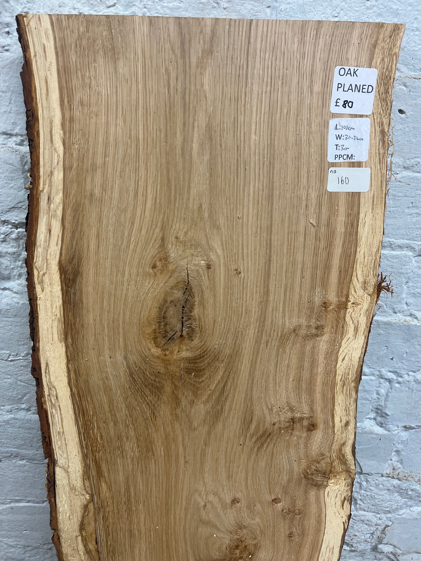 Oak No 160 - 1010x300-340x30mm Planed