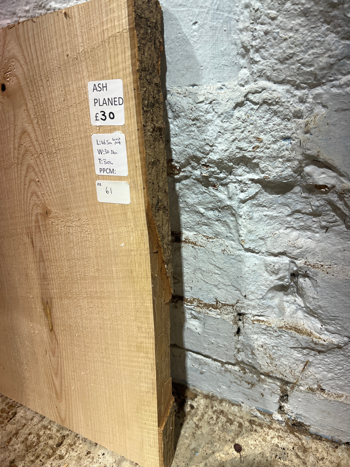 Ash No 61 - 465x300-310x30mm Planed
