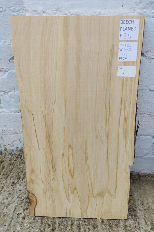 Beech No 6 - 492x260-270x33mm Planed