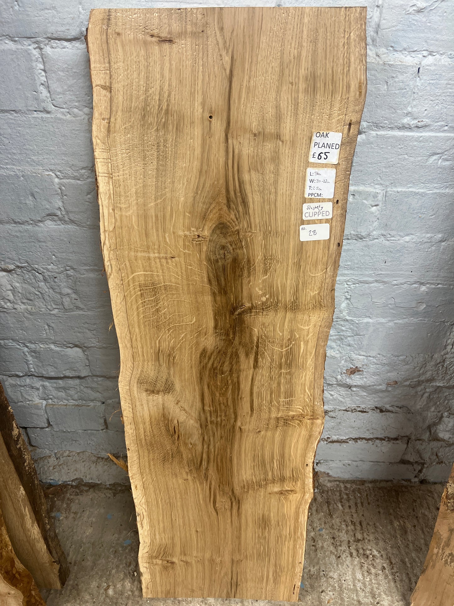 Oak No 28 - 960x300-320x25mm Planed