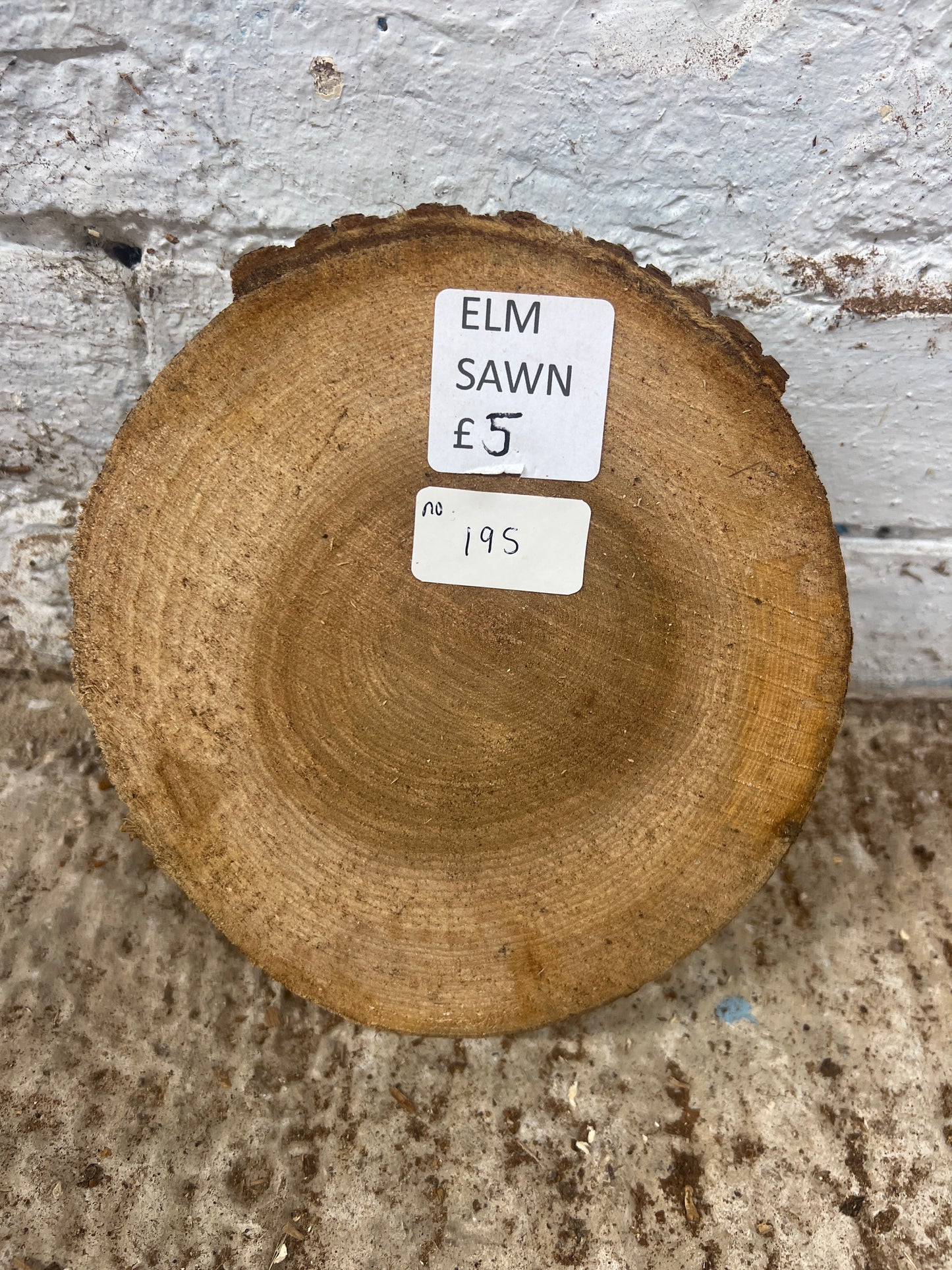 Elm No 195 - 180x190x35mm Sawn
