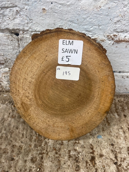 Elm No 195 - 180x190x35mm Sawn