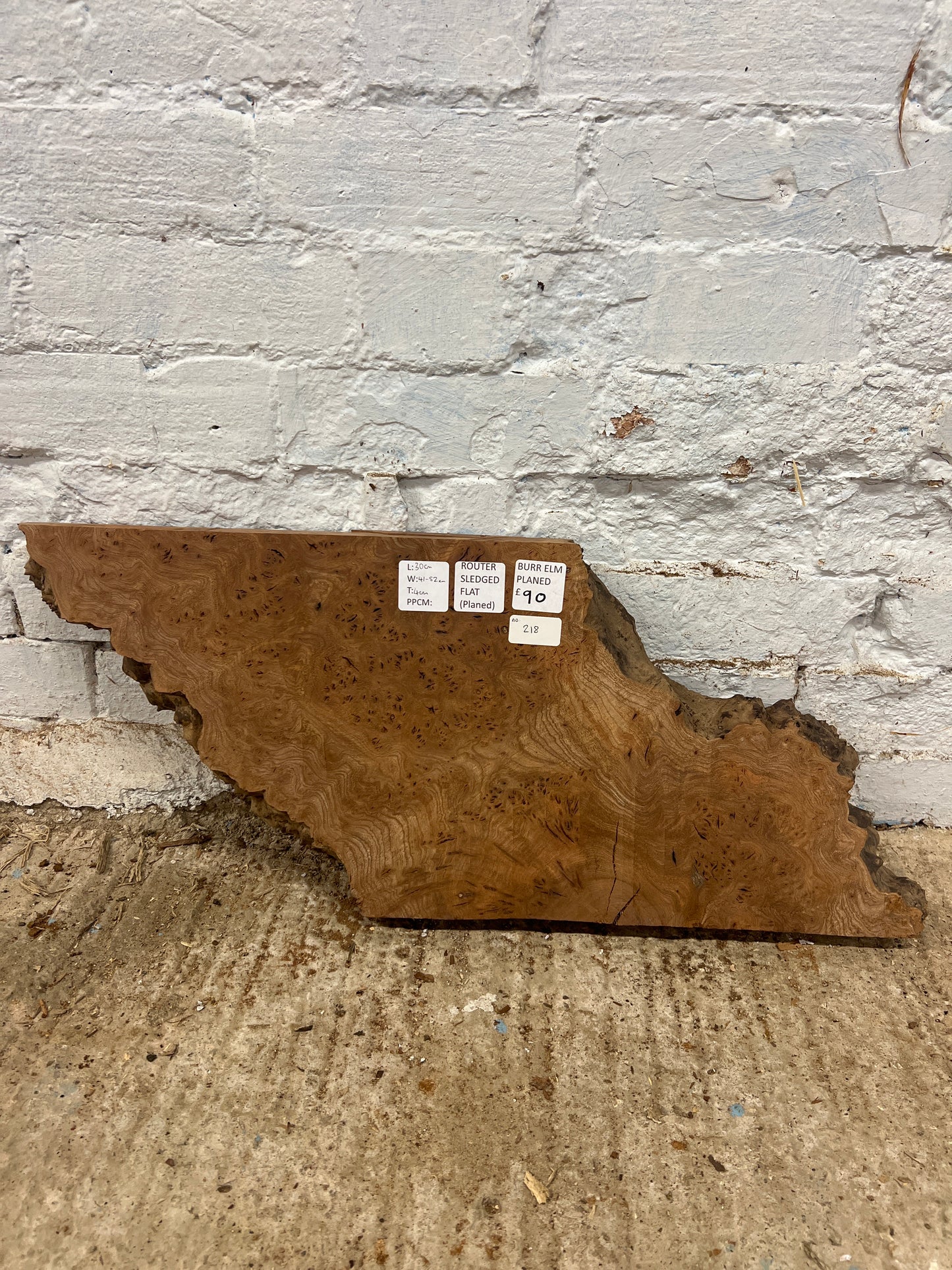 Burr Elm No 218 - 300x410-520x40mm Planed