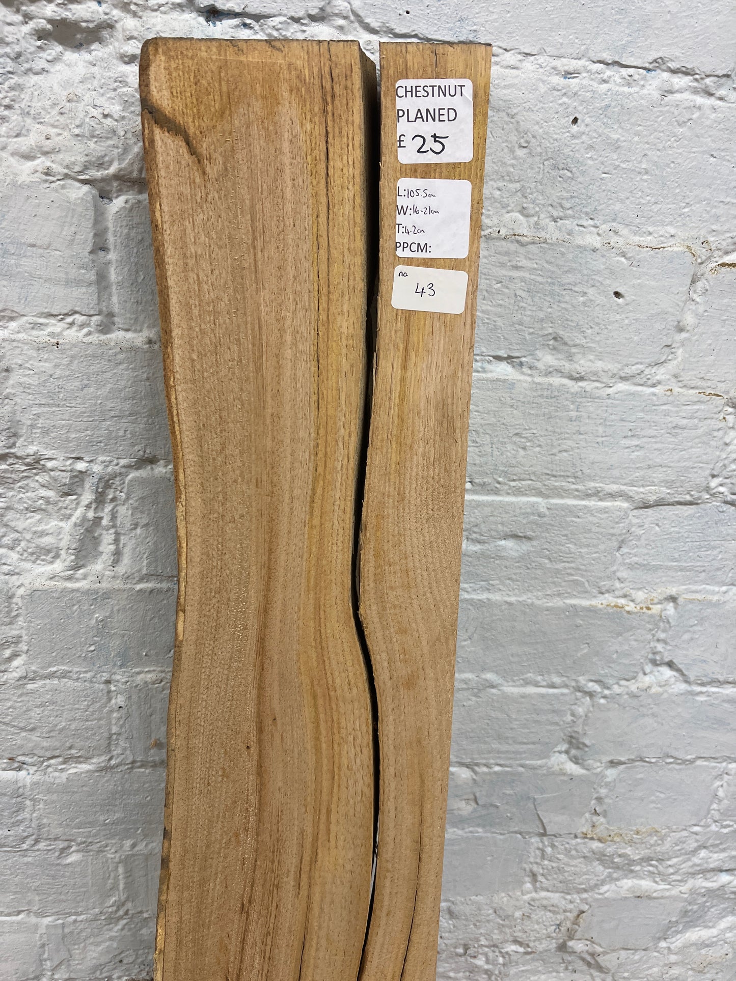 Chestnut No 43 - 1055x160-210x42mm Planed