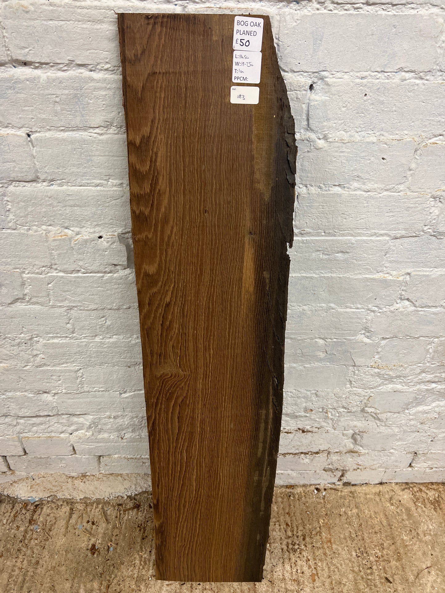 Bog Oak No 183 - 1145x190-250x10mm Planed
