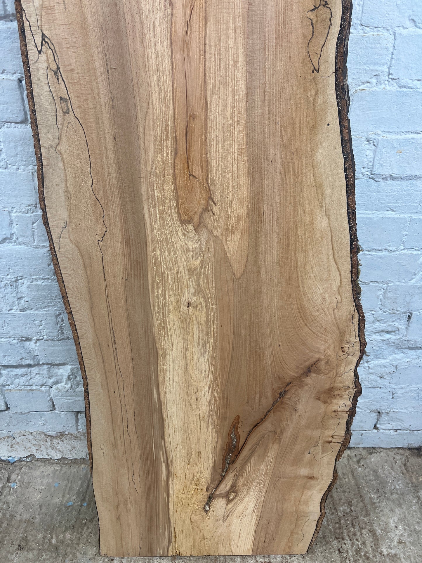 Spalted Beech No 71 - 2000x450-520x30mm Planed