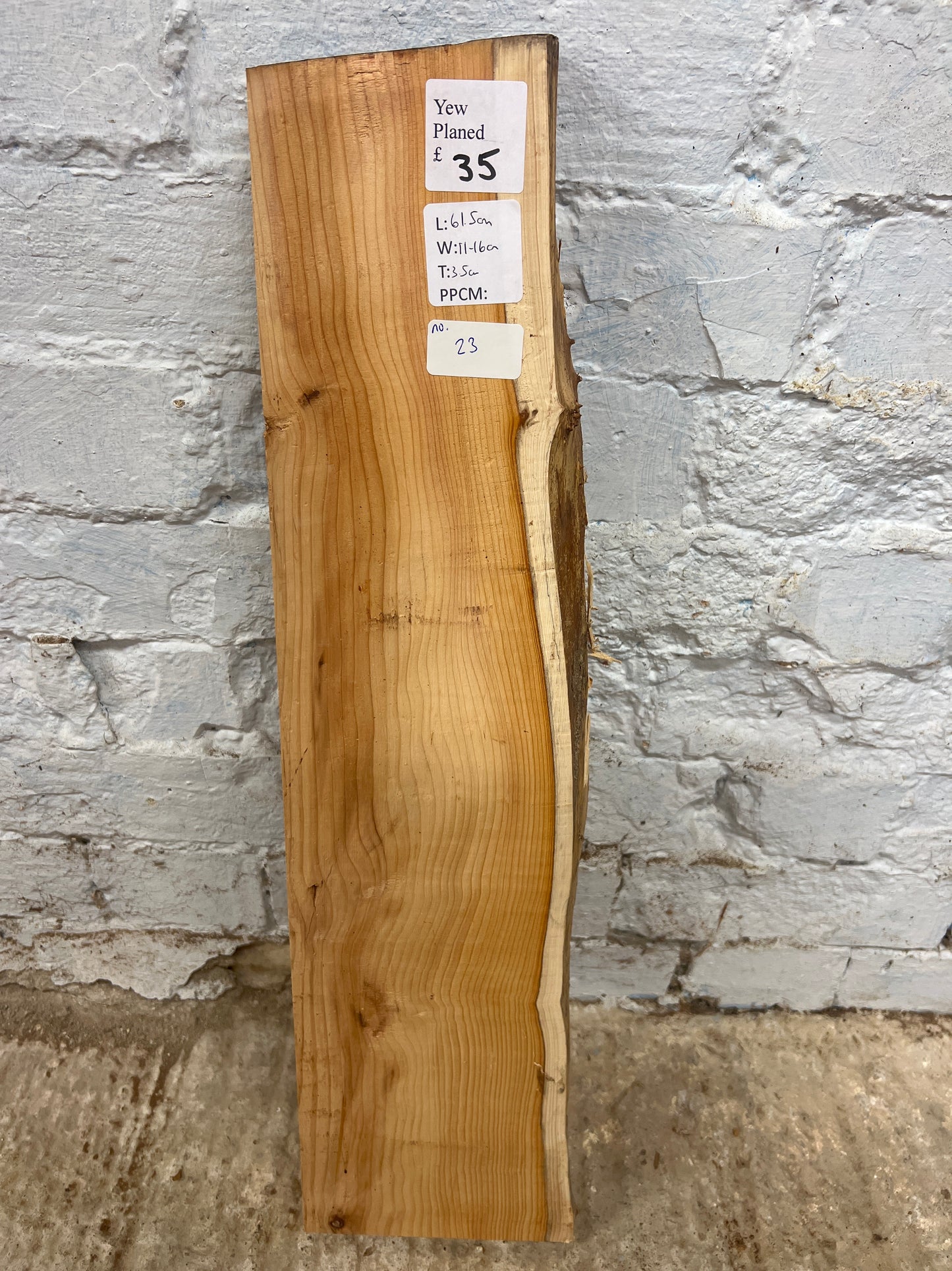 Yew No 23 - 615x110-160x35mm Planed