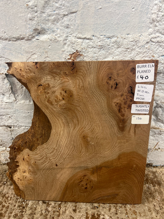 Burr Elm No 134 - 365x280-380x40mm Planed