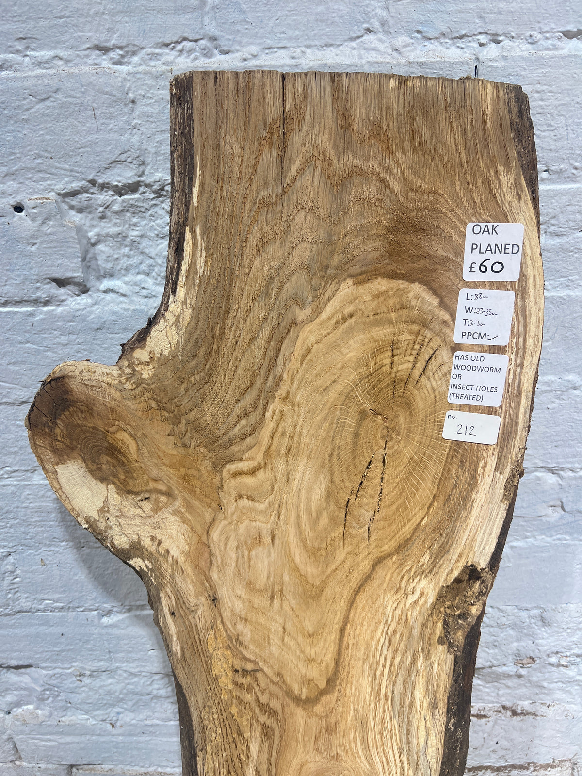 Oak No 212 - 880x230-350x33mm Planed