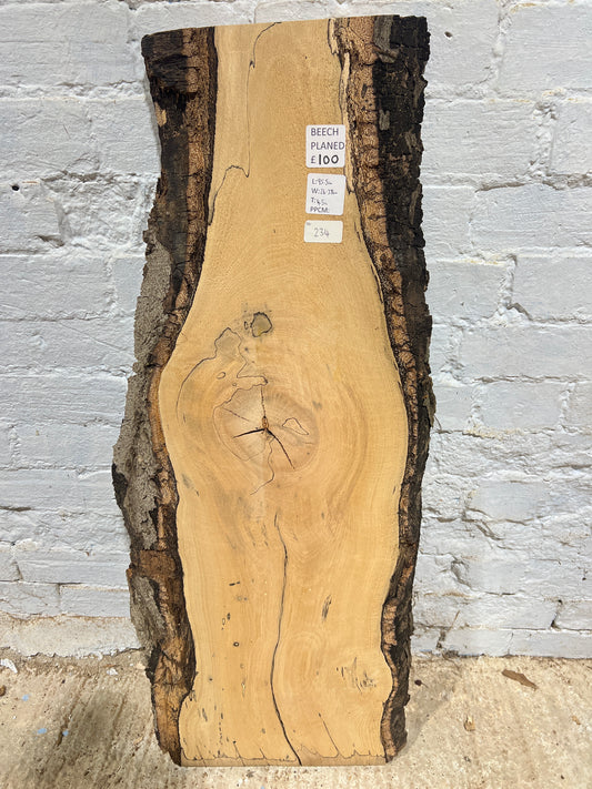 Spalted Beech No 234 - 955x260-380x45mm Planed