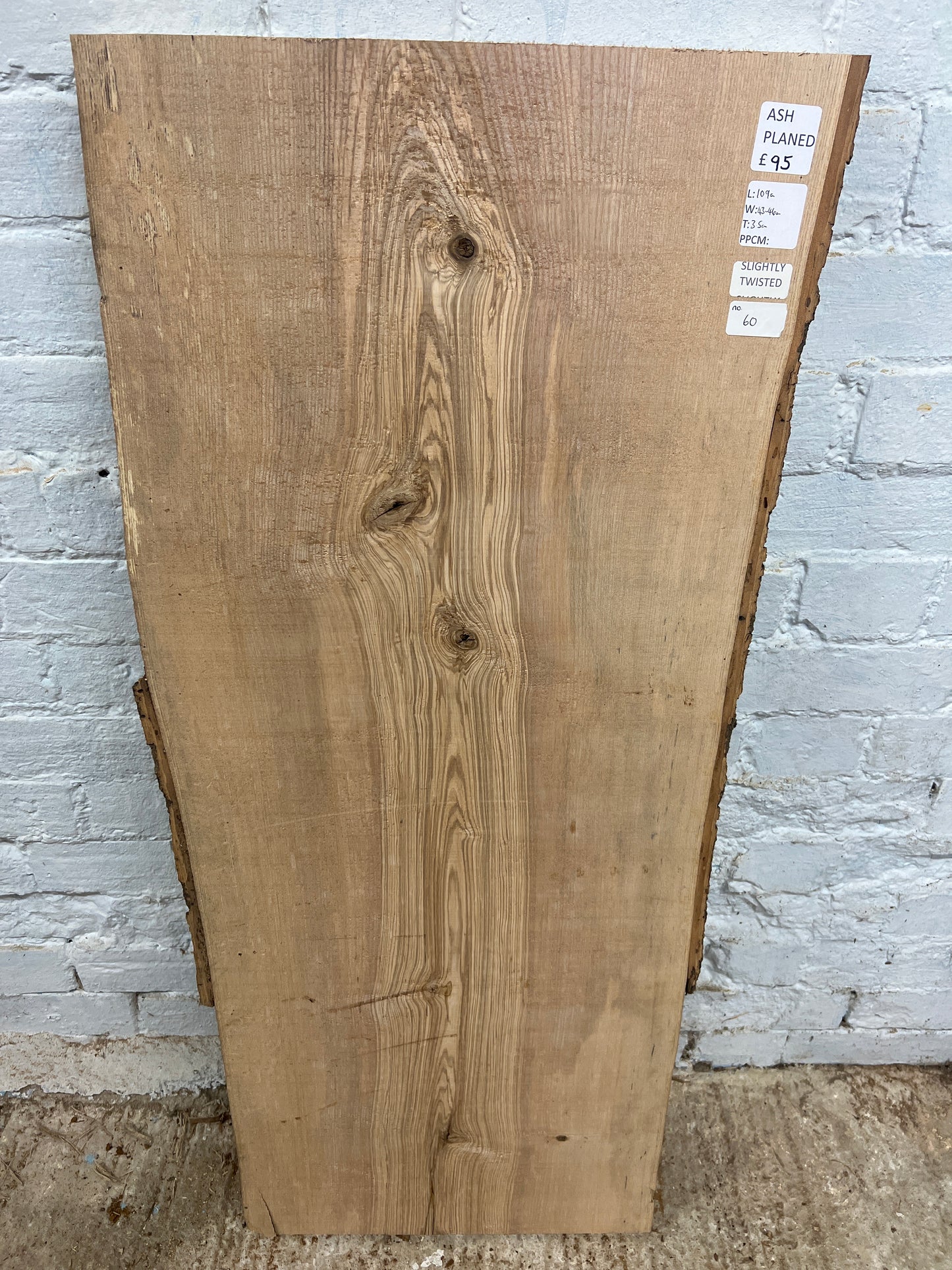 Ash No 60 - 1090x430-460x35mm Planed