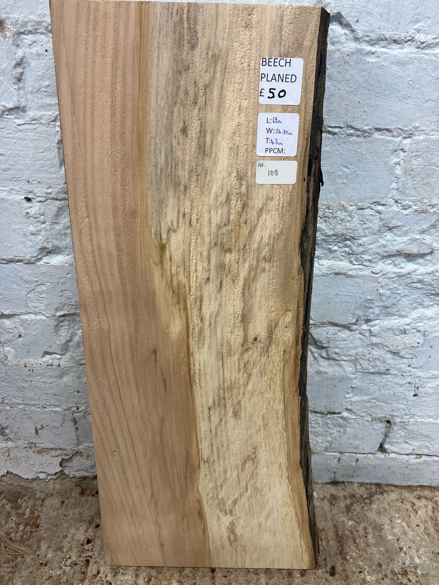 Beech No 108 - 670x240-300x43mm Planed